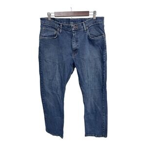 Wrangler Relaxed Fit Straight Leg Cowboy Jeans Blue‎ 34x29 Men's Classic Denim